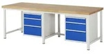 RAU Werkbank Rau Werkbank h&ouml;henverstellbar 8159A1, B2500xT900xH840-1040mm, 6x...