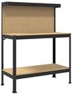 vidaXL Werkbank Werkbank Schwarz 114 x 54 x 145 cm Sperrholz und Metall