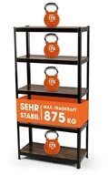 EASYmaxx Schwerlastregal 180x90x40 cm, 875 kg Traglast, 175 kg pro Ebene, 1-tlg.,