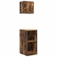 vidaXL Werkzeugschrank Garagenschr&auml;nke 2 Stk. R&auml;uchereiche Holzwerkstoff...
