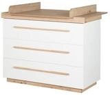 roba&reg; Wickelkommode Lumo - Schranktief - aus Holz - Wei&szlig; / Artisan Eiche -...