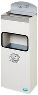 PROREGAL&reg; Aschenbecher Robuster Wandascher Schild 4L 55x14,5x22cm Wei&szlig;