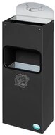 PROREGAL&reg; Aschenbecher Robuster Wandascher Schild 4L 55x14,5x22cm Anthrazit
