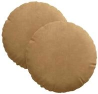 vidaXL Sitzkissen, Sitzkissen 2 St&uuml;ck Braun &Oslash; 30 x 13 cm Samt
