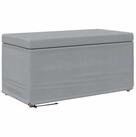 vidaXL Barhocker Hocker Hellgrau 81 x 41 x 40 cm Stoff und Pressholz (1 St)