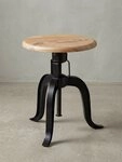 KADIMA DESIGN Sitzhocker H&ouml;henverstellbarer Industrial-Drehhocker aus...