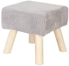 relaxdays Sitzhocker Hocker Cord, Hellgrau