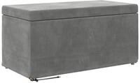 vidaXL Barhocker Hocker Dunkelgrau 81 x 41 x 40 cm Samt und Engineering Holz (1...