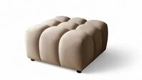 Fun M&ouml;bel Polsterhocker Designerhocker FLOW in Stoff Bluvel (kombinierbar mit
