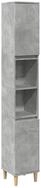 vidaXL Badezimmerspiegelschrank Badschrank Betongrau 30x30x190 cm Holzwerkstoff
