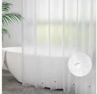 AooHome Duschvorhang Duschvorhang Transparent Wei&szlig; 240x200 mit Gewicht Magnete