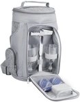 BRUBAKER Freizeitrucksack Picknicktasche mit Henkel (Picknick-Set, isolierender