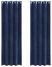vidaXL Vorhang Verdunkelungsvorh&auml;nge 2 stk. Dunkelblau 140 x 260 cm Samt (2...