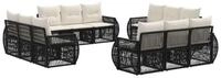 vidaXL Gartenlounge-Set Gartensofa-set 12 stk. Schwarz und Cremewei&szlig;...