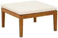 vidaXL Sofaelement Gartenfu&szlig;st&uuml;tze mit Kissen Massivholz Natur (1 St)
