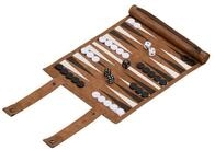 relaxdays Spiel Backgammon zum Aufrollen, Strategiespiel
