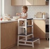 Spielwerk Stehhilfe, Lernturm ab 2 Jahren mit Tafel Montessori Tritthocker...