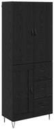 vidaXL Highboard Highboard 2 Stk. Schwarz Eichen-Optik 69,5 x 34 x 180 cm (2 St)