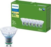 Philips LED-Leuchtmittel Ultraeffiziente LED GU10 Spots, 6er-Pack, 35 W,...