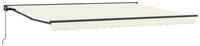 vidaXL Markise Manuell einziehbare Markise Creme 4,5 x 3,5 m (1-St)