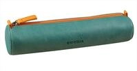 EXACOMPTA Organizer rundes Schlamperm&auml;ppchen 21,5x&Oslash;5cm Kunstleder Wassergr&uuml;n