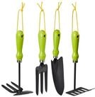 relaxdays Gartenhacke Gartenwerkzeug Set 4-teilig