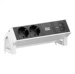 Bachmann DESK2 2xCEE7/3 1xUSB C/C 65W Steckdosenleiste (Kabell&auml;nge 0.2 m),...