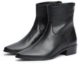Tommy Hilfiger LEATHER ANKLE BOOT W ZIP Stiefelette Blockabsatz, Boots in spitz