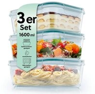 GOURMETmaxx Frischhaltedose Glas-Frischhaltedosen Klick-it 6tlg. - luftdicht,...