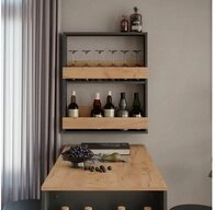 Vicco Weinregal Repose, Goldkraft Eiche/Anthrazit, 60 x 72 cm, 1-tlg....