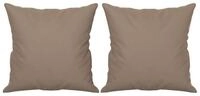 vidaXL Zierkissen, Kissen2 Stk. Taupe 40x40 cm Mikrofasergewebe