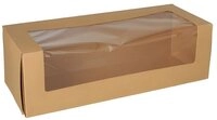 PAPSTAR Einweggeschirr-Set 100x Tortenkartons Deckel eckig 10 x 32 x 12cm mit