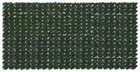 vidaXL Balkonsichtschutz Balkonsichtschutz mit Bl&auml;ttern Dunkelgr&uuml;n 300 x 150...