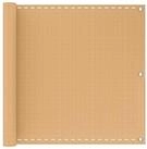 vidaXL Seitenmarkise 90 x 500 cm Balkonsichtschutz Sand 90x500 cm HDPE und...