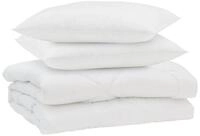 vidaXL Bettw&auml;sche Sommerdecke mit Kissen 3 Stk. Wei&szlig; Mikrofaser, Mikrofaser, 3