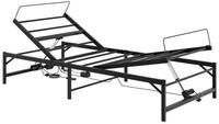vidaXL Bett Elektrisch verstellbares Bettgestell Schwarz 100 x 190 cm Stahl...