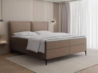 WFL GROUP Boxspringbett Calio Rise mit Bettkasten in Chenille, hohes Kopfteil &...
