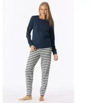 Schiesser Schlafanzug Casual Essentials (2 tlg) Baumwolle, Rundhalsausschnitt,