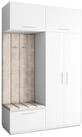 Masseno Garderobenschrank REMA 150 x 240 cm Garderoben-Set mit 2 T&uuml;ren Wei&szlig;