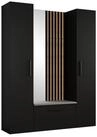 Masseno Garderobenschrank MODULO 160,6 x 204 cm Flurm&ouml;bel mit Spiegel und 2...