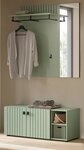 Inn.Furn Garderoben-Set Loreno, (Kompaktgarderobe mit Paneel, Spiegel und...