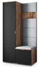 Masseno Garderobenschrank LORI 95 x 181 cm Garderoben-Set mit 1 T&uuml;r Eiche...