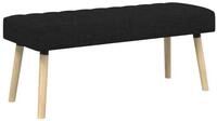 vidaXL Sitzbank Kanalgepolsterte Bank Schwarz 110 x 40 x 46 cm Stoff (1-St)