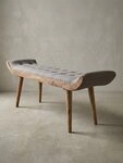 KADIMA DESIGN Sitzbank Ma&szlig;holz/Leder/Stoff-Sitzm&ouml;bel, Modern,...