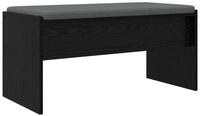 vidaXL Sitzbank, Flurbank mit Kissen Schwarz Eichen-Optik 83 x 38 x 40 cm