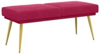 vidaXL Sitzbank Doppellagige Bank Weinrot 120 x 45 x 46 cm Samt (1-St)