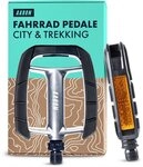 AARON Fahrradpedale City Fahrradpedal Schwarz rutschfest Aluminium 9/16"...