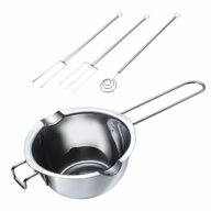 WESTMARK Back-Set Wasserbad-Schmelzschale und Schokoladentauchgabel-Set (3-tlg),