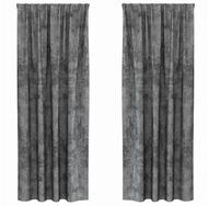 vidaXL Vorhang Samtvorh&auml;nge 2 stk. Grau 260 x 140 cm Samt (2 St), Samt