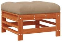 vidaXL Sofaelement Gartenfu&szlig;st&uuml;tze Massives Kiefernholz Wachsbraun